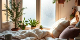 Jak zadbać o sypialnię zimą, by zapewnić ciepło, świeże powietrze i przytulną atmosferę każdego dnia